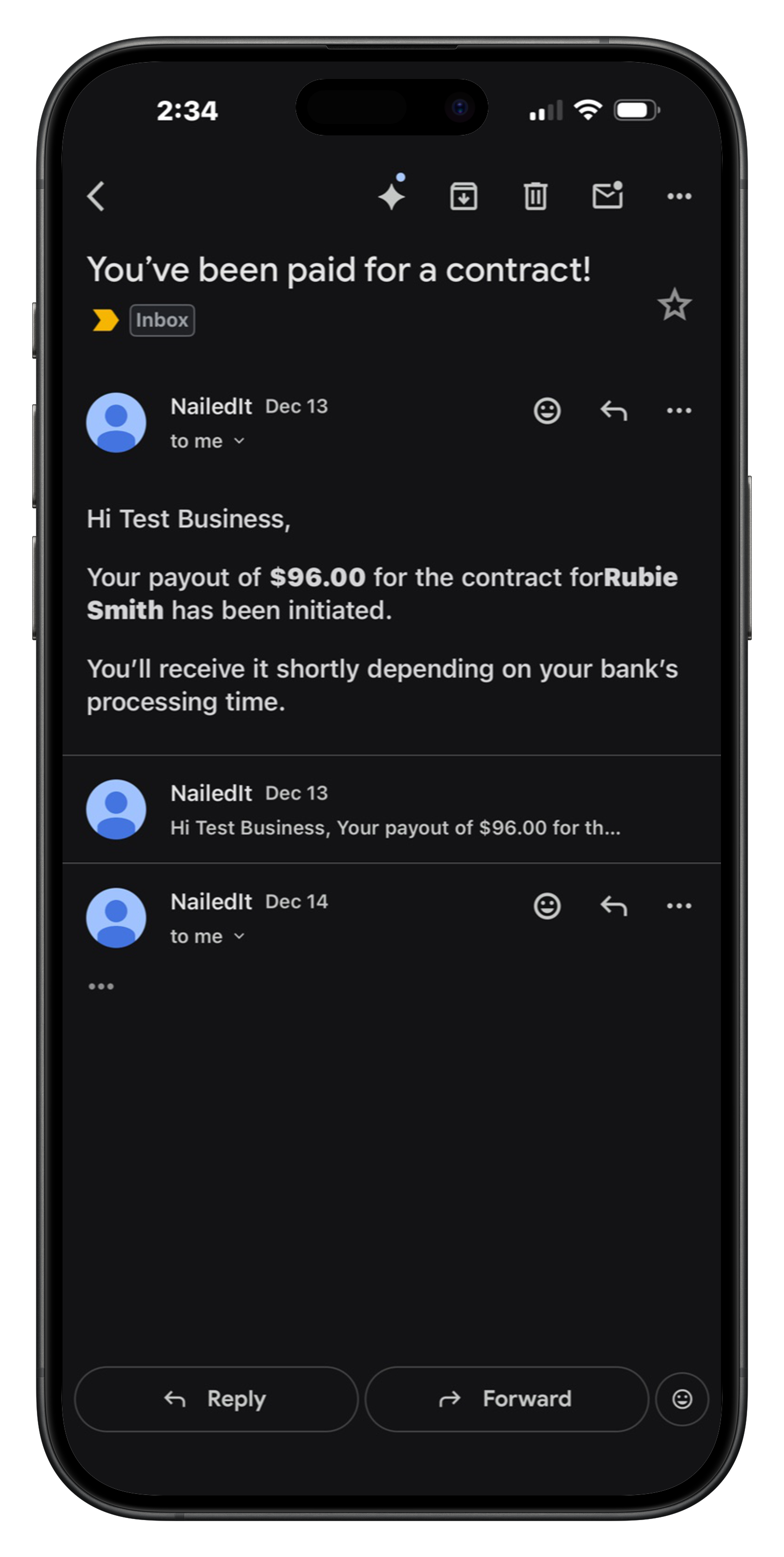 Secured funds — no chasing payments